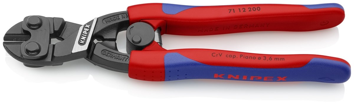 Knipex CoBalt® High Leverage Compact Bolt Cutters 8" 71 12 200