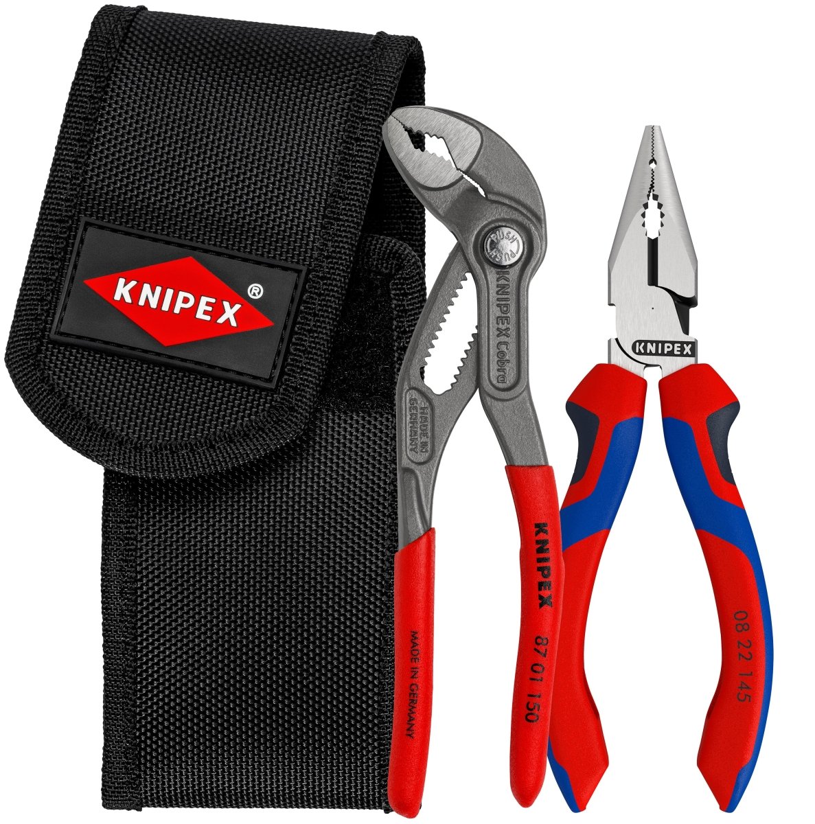 Knipex Cobra® and Needle Nose Mini Pliers Set With Pouch 2 Pieces 00 20 72 V06