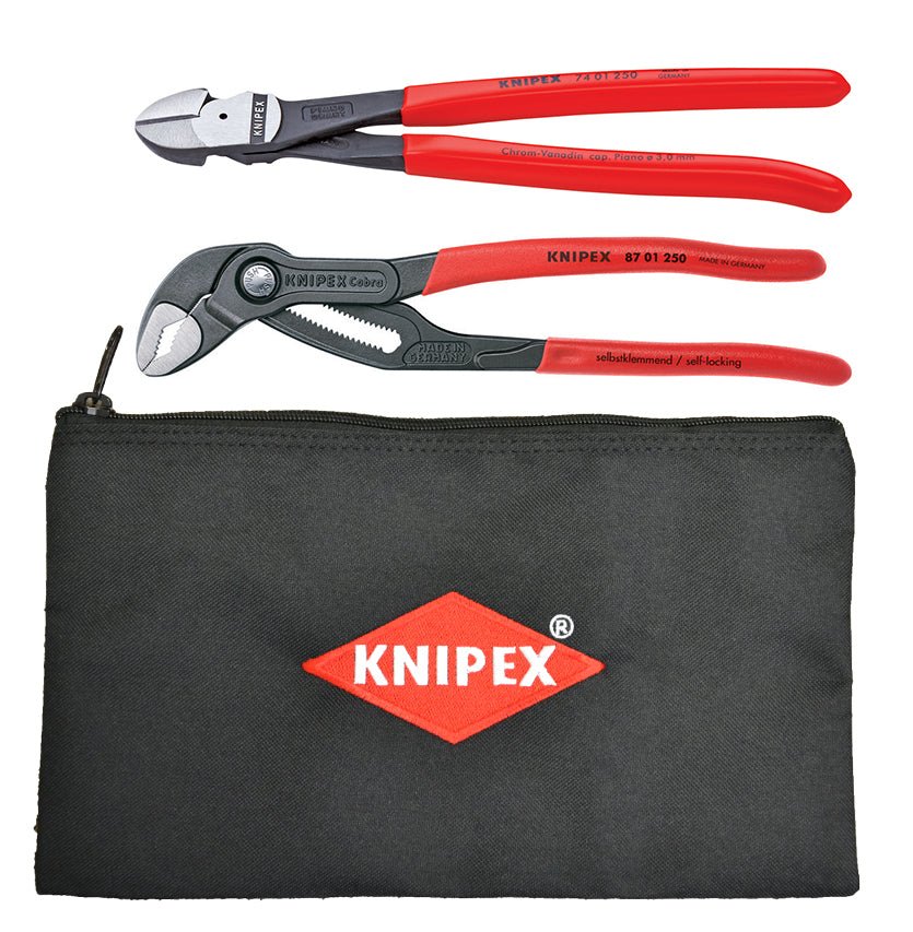 Knipex Cobra® Pliers Set With Keeper And Pouch 2 Piece 9K 00 80 115 US