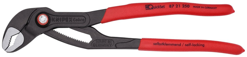 Knipex Cobra® Quickset Water Pump Pliers 10" 87 21 250