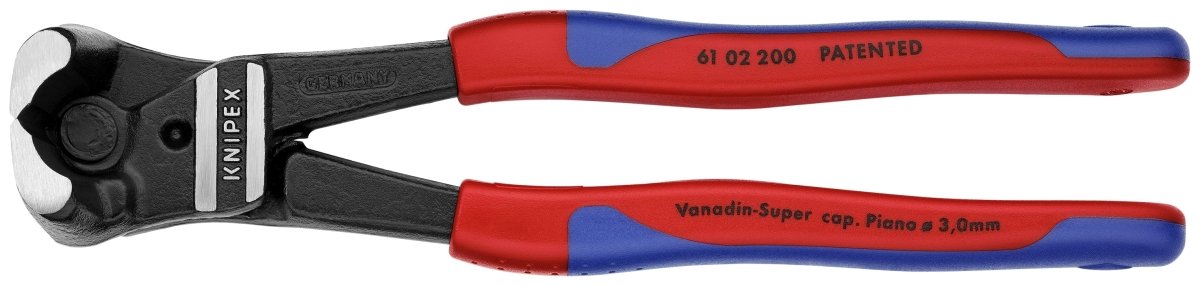 Knipex High Leverage Bolt End Cutting Nippers 8" 61 02 200