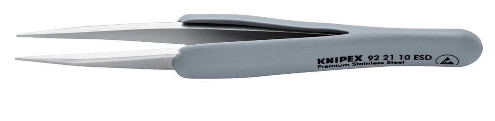 Knipex Stainless Steel Pointed Tips Precision Tweezers ESD 5 1/4" 92 21 10 ESD