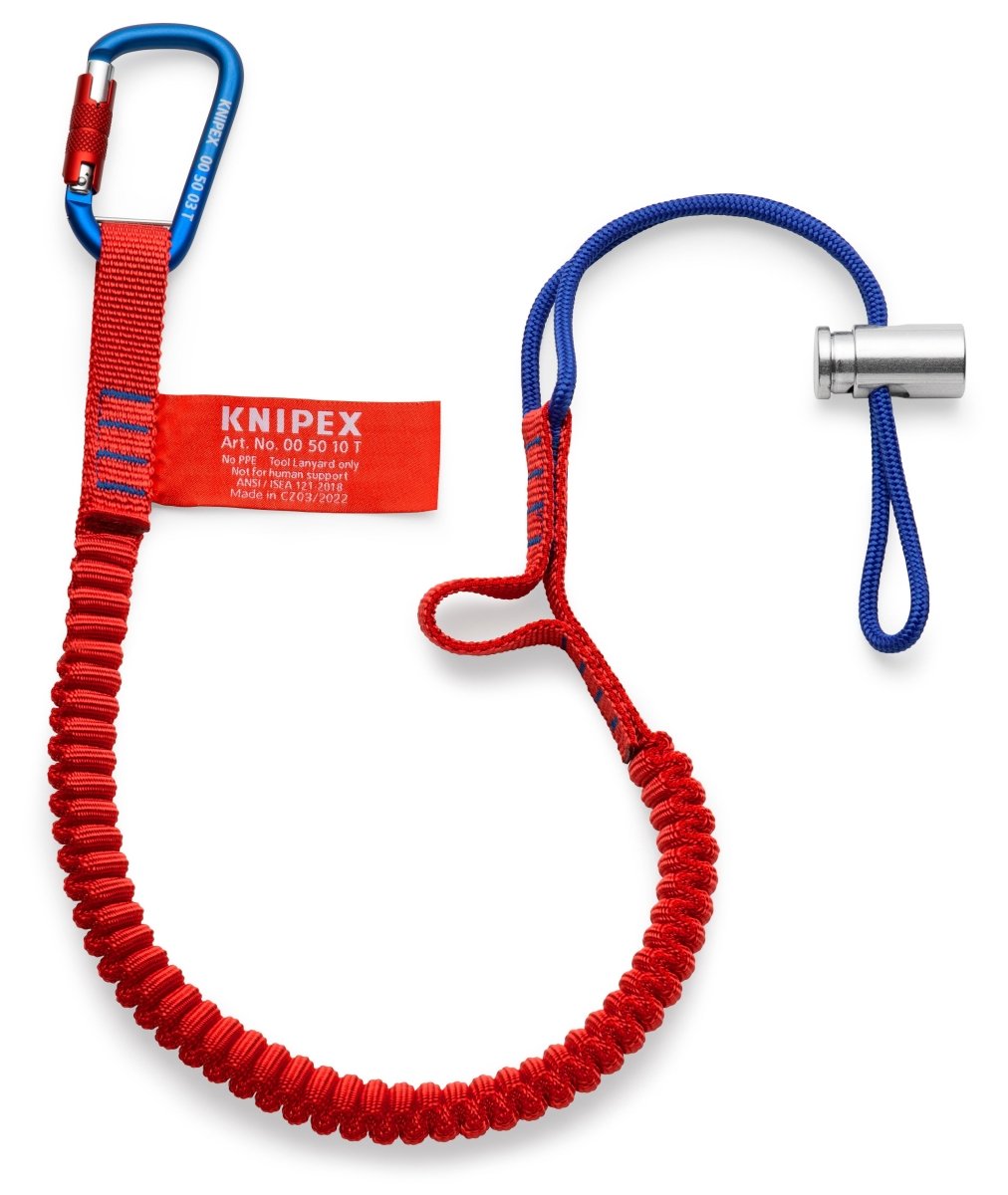 Knipex Tool Tethering Lanyard with Captive Eye Carabiner 13 lbs. 00 50 12 T BKA