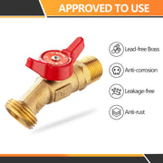 10 Pcs 1/2" Hose Boiler Drain Angle, 1/4 Turn