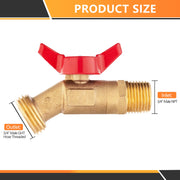 10 Pcs 3/4" Hose Boiler Drain Angle, 1/4 Turn