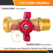 10 Pcs 3/4" Hose Boiler Drain Angle, 1/4 Turn