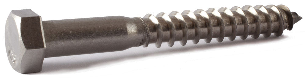 3/8 x 1 18-8 (A2) Stainless Steel 1/2Hex Lag Screw