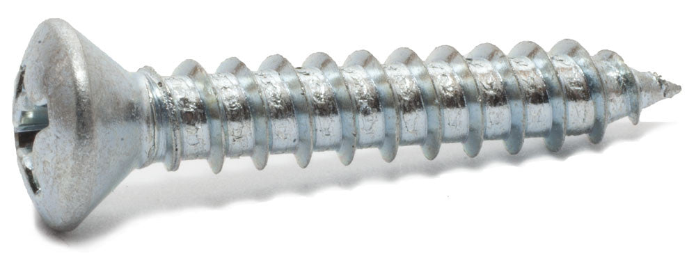 10 x 3/4 Phillips Oval Sheet Metal Screw Zinc Plated