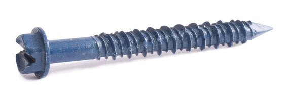 3/16 x 4 Slotted Hex Concrete Screw Blue