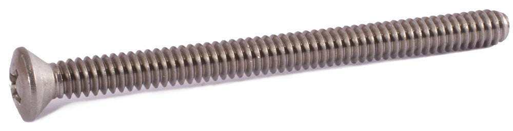 12-24 x 3/4 18-8 (A2) Stainless Steel Phillips Oval Machine Screw