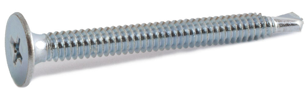 1/4-14 x 1 7/8 Phillips Wafer Self-Drilling Screw (T3) – Zinc Plated