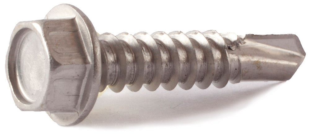 10-16 x 3/4 Stainless Steel Hex Washer Head Self Drill Screw 410