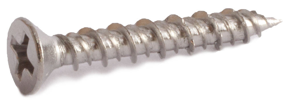 8 x 1 1/2 Simpson Flat-Head Marine Screw - Phillips Drive 316 Stainless Steel - Box (100)