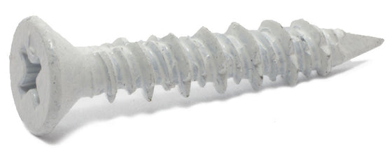 3/16 x 1 1/4 Phillips Flat TITEN® Concrete Screw White - Box (100)