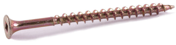 8 x 2 1/2 Square Bugle Decking Screws - Carton – Yellow Zinc Plated (2500)