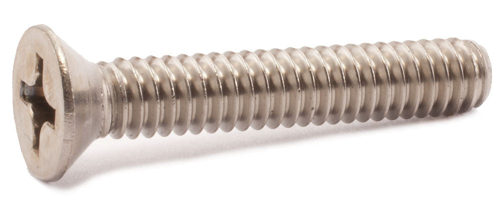 1/4-20 x 2 Phillips Flat Machine Screw 18-8 Stainless Steel
