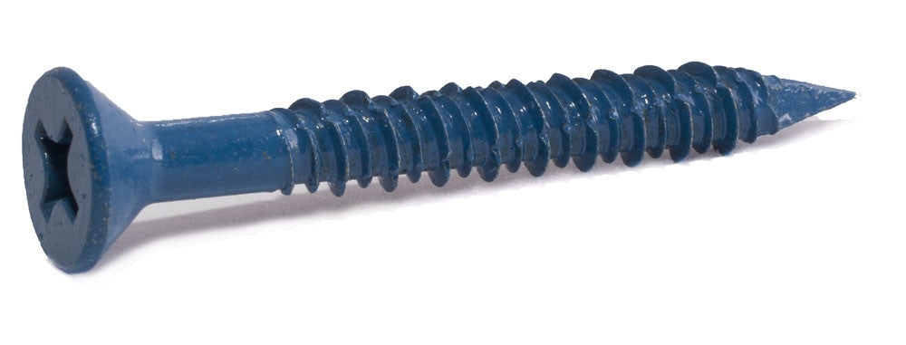 1/4 x 3 3/4 Phillips Flat Concrete Screw Blue
