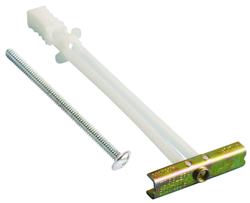 (BA™) 3/16-24 Toggler SNAPTOGGLE® Heavy Duty Toggle Bolt Zinc with 3/16-24 x 2 1/2 Combo Pan Machine Screws Zinc (2 Pcs)