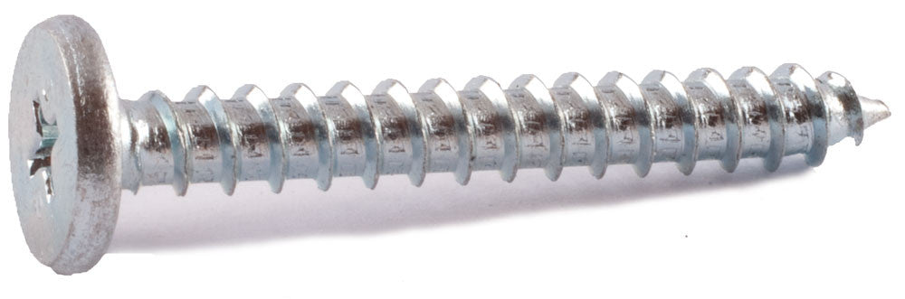 10-12 x 1 Phillips Pancake Panel Clip Screws - Carton – Zinc Plated (5000)