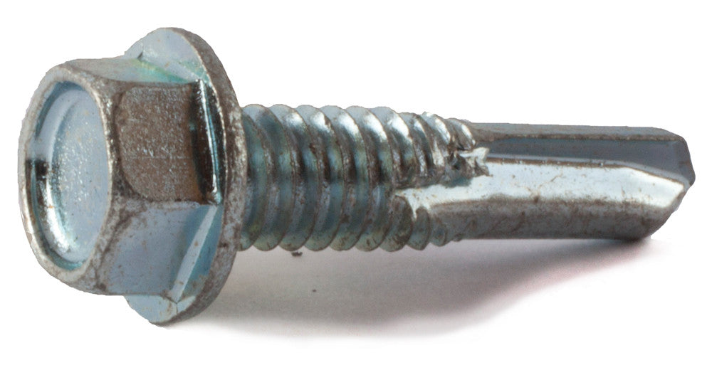 12-24 x 7/8 Hex Washer Head Self Drill Screw - T4 – Zinc Plated