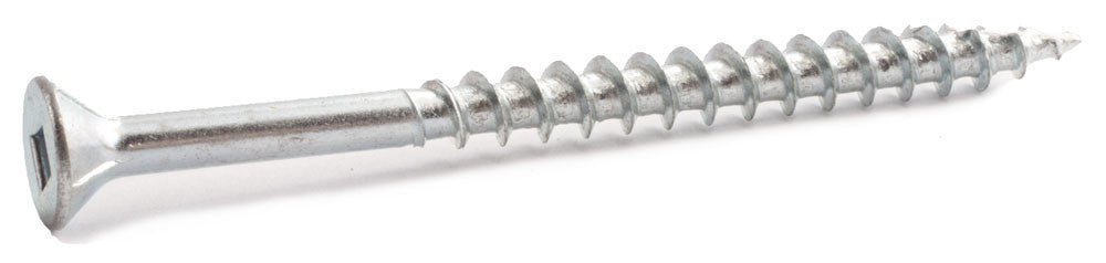 8 x 1 3/4 Square Flat Particle Board Screw w/ Nibs T17 - Carton – Zinc Plated (4,000)
