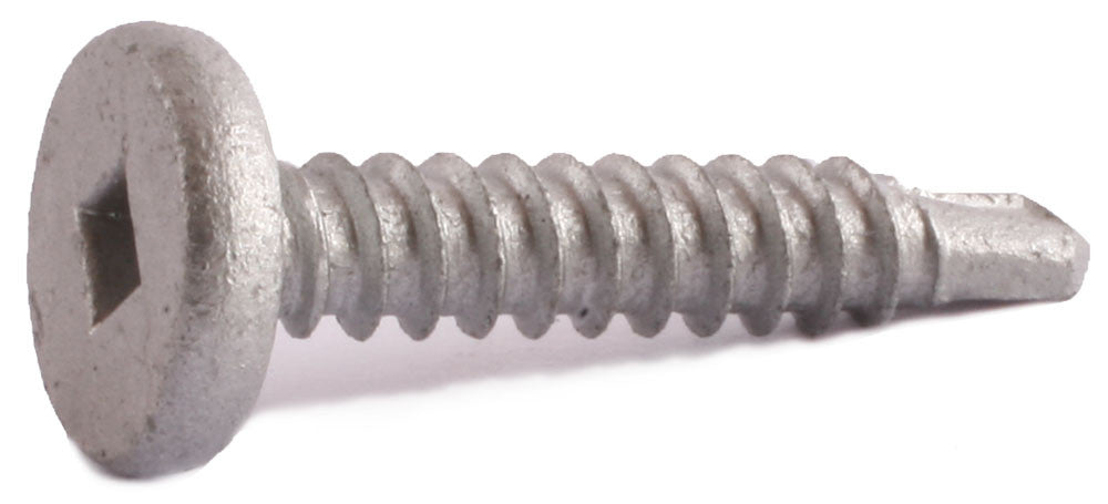 10 x 1 Simpson Pancake-Head Self-Drilling Screw - Square Drive 410 Stainless Steel - Carton (1000)