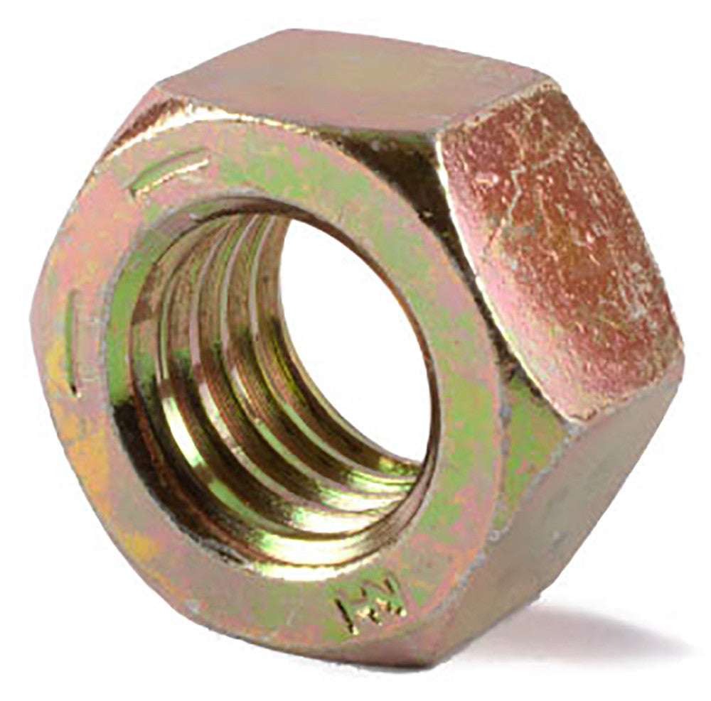 7/8-9 Grade 8 Finished Hex Nut – Yellow Zinc Plated