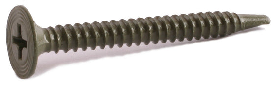 8 x 1 5/8 Phillips Wafer Self-Drilling Cement Board Screws w/ Nibs Ruspert Coated - Carton (4000)