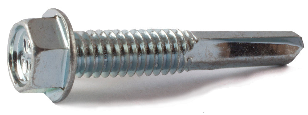 12-24 x 1 1/2 Hex Washer Head Self-Drilling Screw TEK 5 – Zinc Plated
