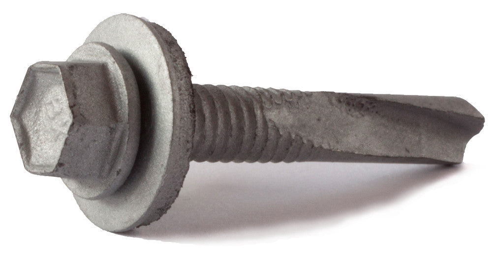 1/4-28 x 3 Hex Washer Head TEKS® Self-Drilling Screw (T5) Climaseal® w/ Bonded Washer