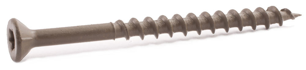 8 x 1 1/4 Star Flat Decking Screws w/ Nibs W.A.R. Coated Type 17 - Carton (8,000)