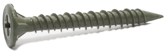 8 x 1 5/8 Phillips Wafer Hi-Low Cement Board Screws w/ Nibs Spoon Point Ruspert Coated - Carton (4000)