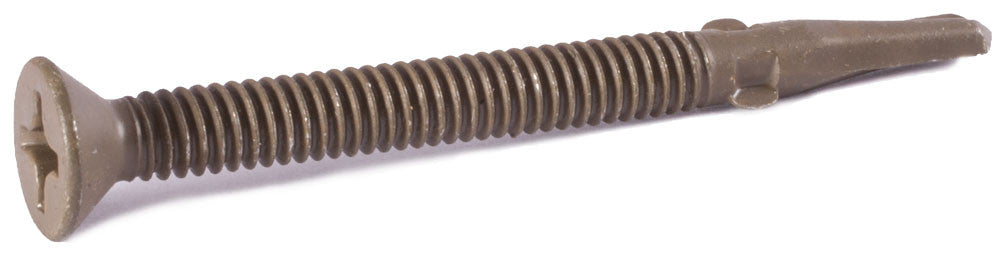 1/4-20 x 2 3/4 Phillips Flat with Wings Self Drill Screw WAR Coated