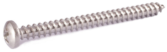 10 x 1 1/4 18-8 (A2) Stainless Steel Phillips Pan Sheet Metal Screw