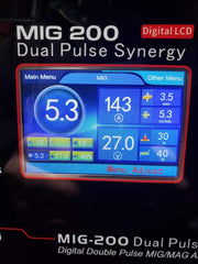 POWEREDGE Aluminum MIG synergy MIG 200 LCD display 4 wheel drive