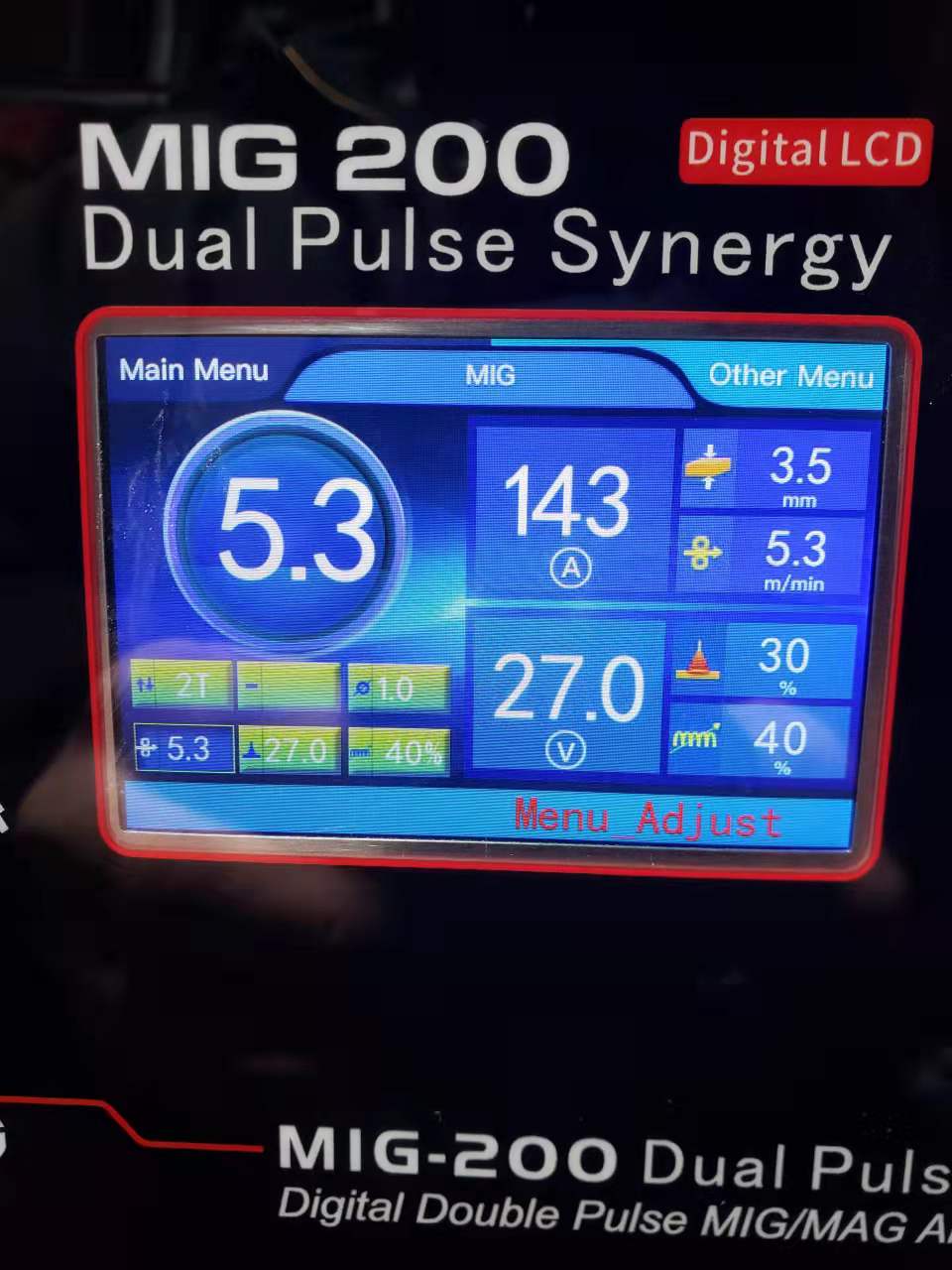 POWEREDGE Aluminum MIG synergy MIG 200 LCD display 4 wheel drive