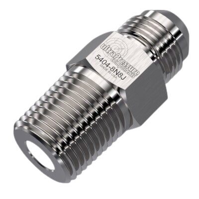 5404-8N4J | 1/2" Male NPT x 1/4" Male JIC, Stainless Steel - 15K psi