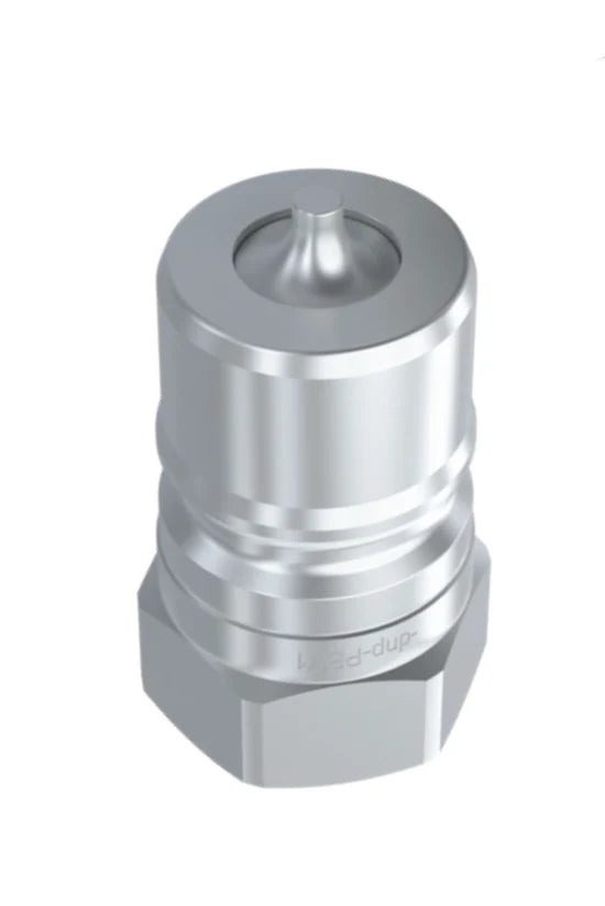 NV-20-20N-NPT | Agricultural Interchange ( Poppet Style), 1-1/4" Nipple Body x 1-1/4" Female NPT.