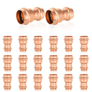 30 Pcs 1" x 3/4"  Copper Press x Press Coupling NO Stop (Lead Free)