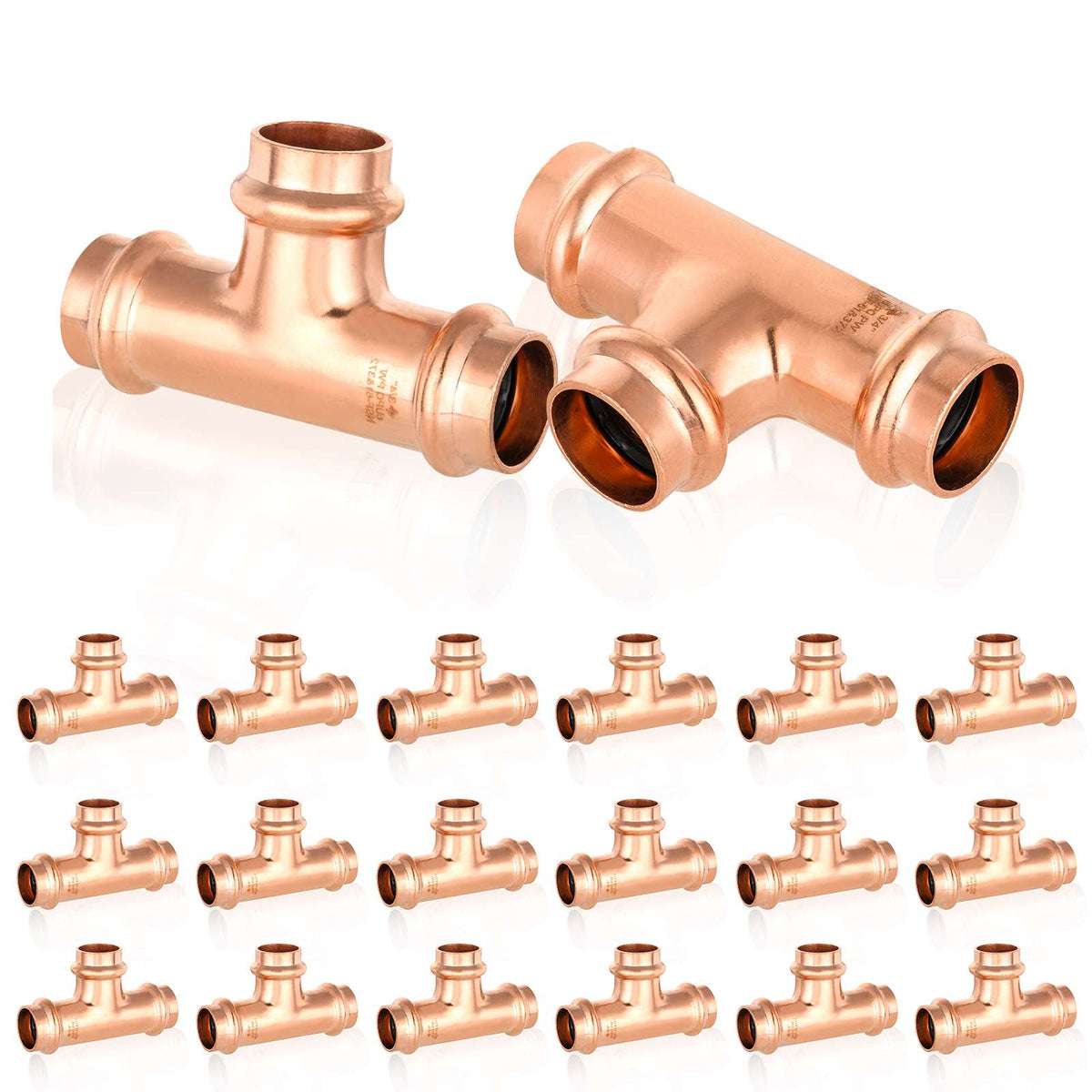 30 Pcs 1" Press Copper Tee (Lead Free)
