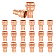 30 Pcs 1/2" Press Copper x 1/2" PEX Crimp Adapter (Lead Free)