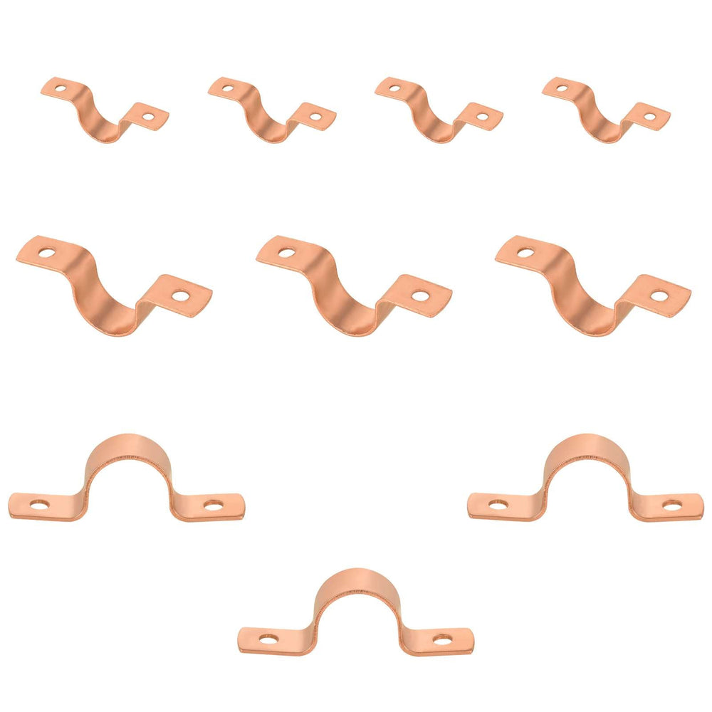10 Pcs 1-1/4" Copper Pipe Straps, Two Hole at Wholesale Price