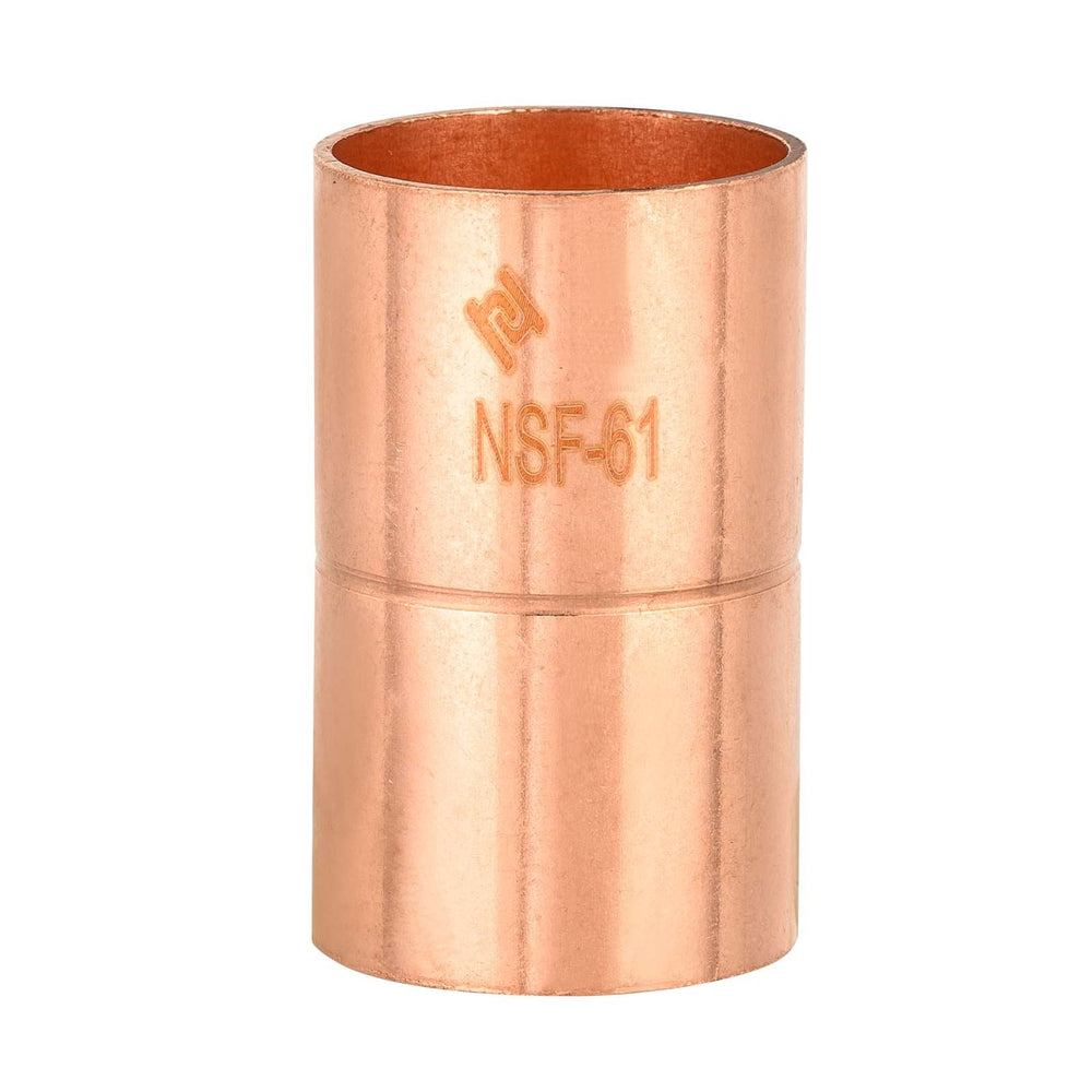 5/8" Copper Coupling With Rolled Stop