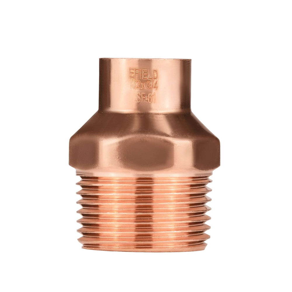 1/2" C x 3/4" MNPT Copper Male Adapter
