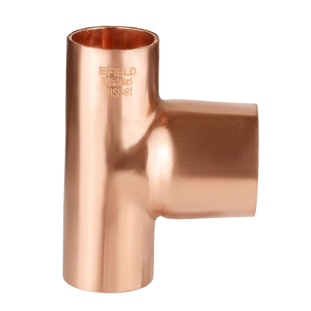 3/4" X 3/4" X 1" Copper Reducing Tee