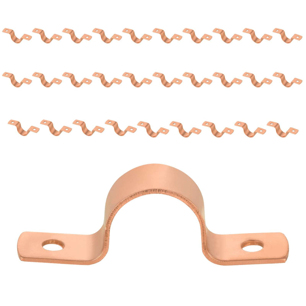 30-Pack 5/8" Copper Pipe Straps, Two Hole