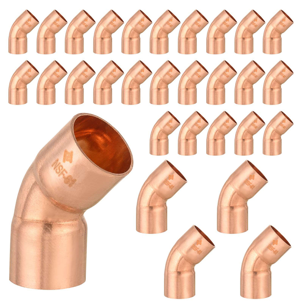 30 Pcs 1-1/2" 45º Copper Elbow at Wholesale Price