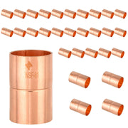 30 Pcs 1-1/4" Copper Coupling, No Stop at Wholesale Price