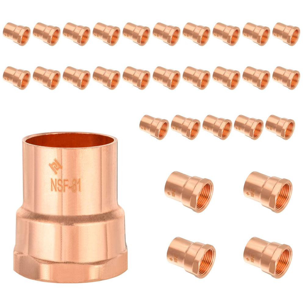 30 Pcs 1/2" C x FNPT Copper Female Adapter at Wholesale Price