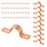 Pro 50 Pack 1/2" Copper Pipe Straps, Two Hole